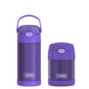 12oz FUNtainer  Water Bottle & 10oz Food Jar Bundle - Purple