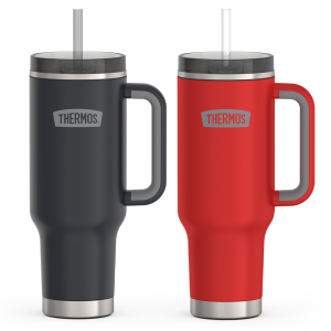 40oz Cup Holder Mug Bundle - Granite & Crimson